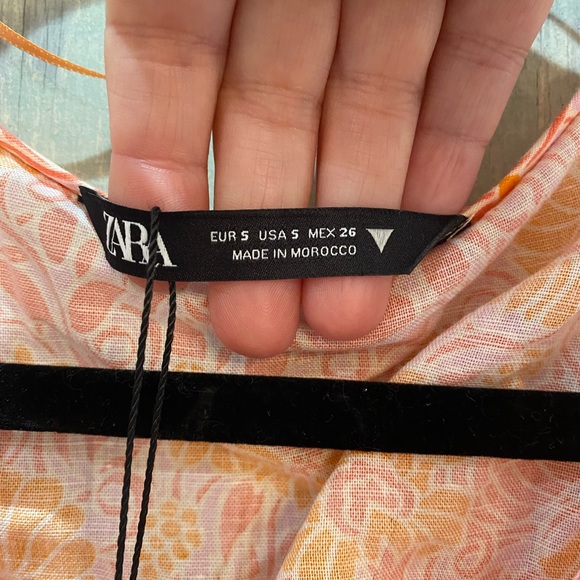 Zara Linen Blend Floral Crop Top And Mini Skirt Bloggers Favorite S/L - Picture 7 of 9